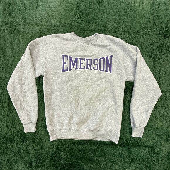 Emerson College Gray Pullover Sweatshirt Size Medium Unisex - Picture 1 of 5